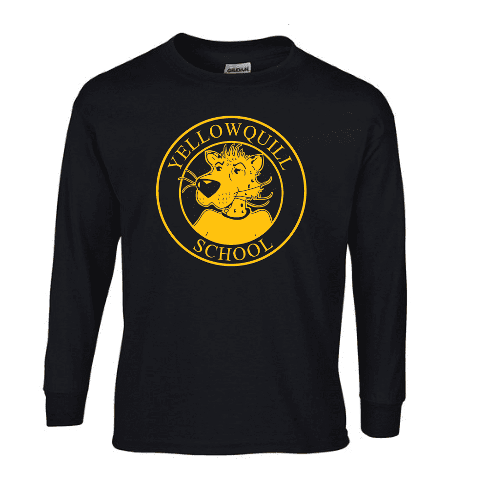 G240 Gildan Ultra Cotton Long Sleeve T-Shirt - Black