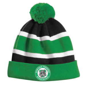 FP561 Microfleece Lined  Roll Toque - Black/KellyGreen/White