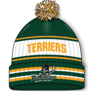 AT500-2404 Custom Knit Toque - Dark Green/White/Gold