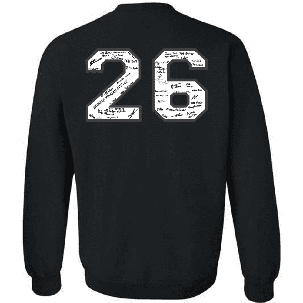 G180 Gildan Heavy Blend Fleece Crew Sweatshirt - Black - Image 2
