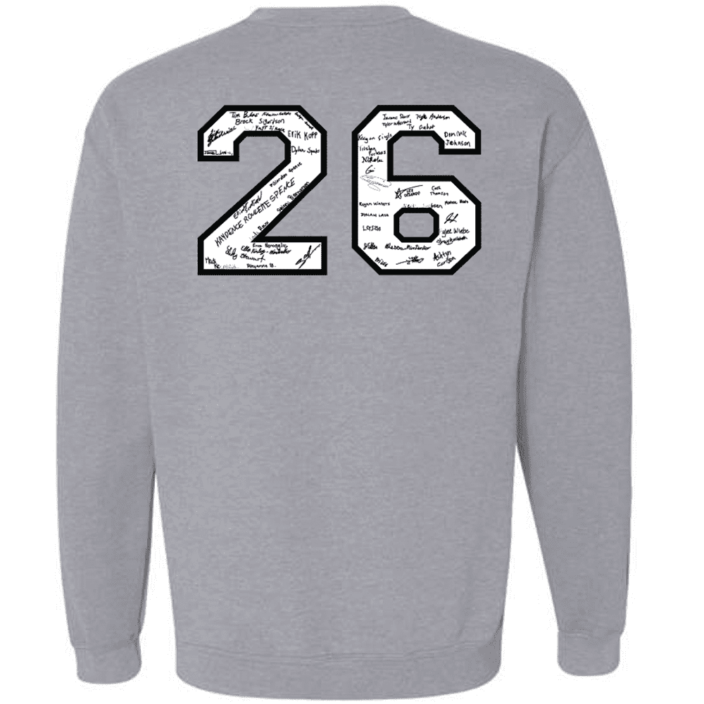 G180 Gildan Heavy Blend Fleece Crew Sweatshirt - Sport Grey - Image 2